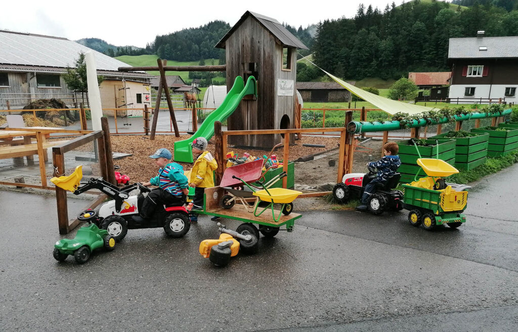 Kalberweidli Bauernhofpielgruppe Trett-Traktor